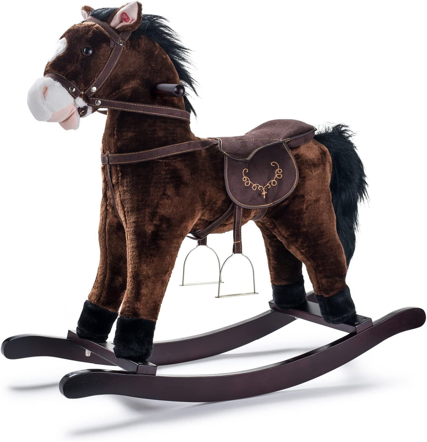 Pony Rocking Toy JOON Kids Toy Rocking Horse Pony, Fun Ride & Play, Dark Brown - Walmart.com