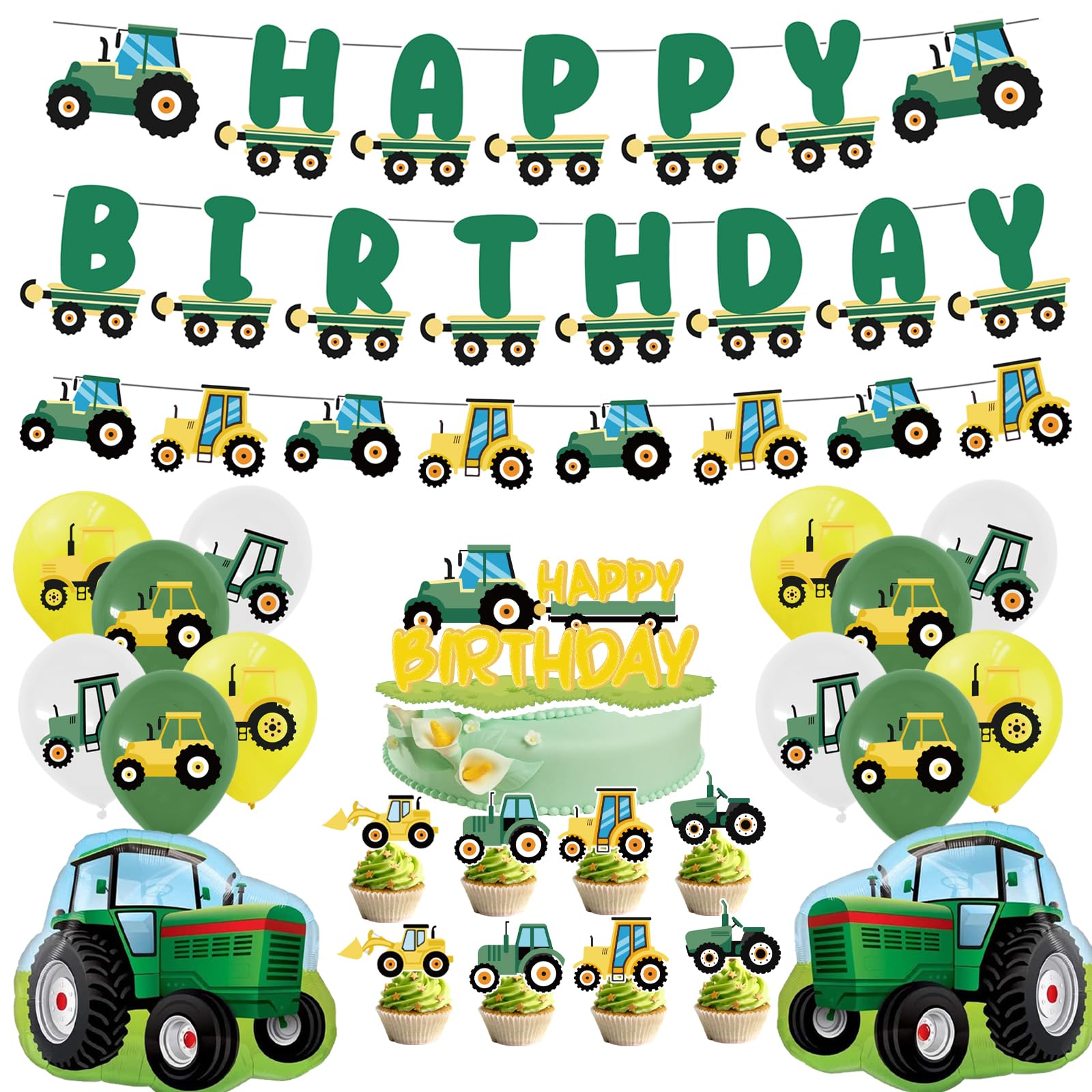 Lawn Mower Party Decorations 24 Pcs Lawnmower Cupcake Toppers – Fun ...