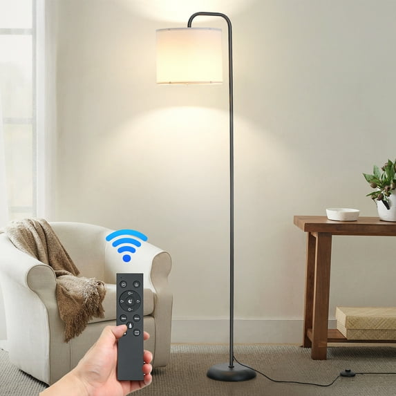 JOPESO Floor Lamp for living Room,3 Color Temperatures Standing Lamp with Remote & Foot Switch,Tall Pole Floor Reading Lamps for Office,Bedroom,Study Room,Dimmable Bulb Included