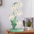 thumbnail image 1 of JOPESO Table Lamp, Flower Tablelamp 5 Lily of The Valley Bedside Lamps Vintage Flower Night Light, 3 Color Modes Cute Nightstand Lamps with G4 Led Bulbs for Bedroom, Living Room,Office, Home Decor, 1 of 10