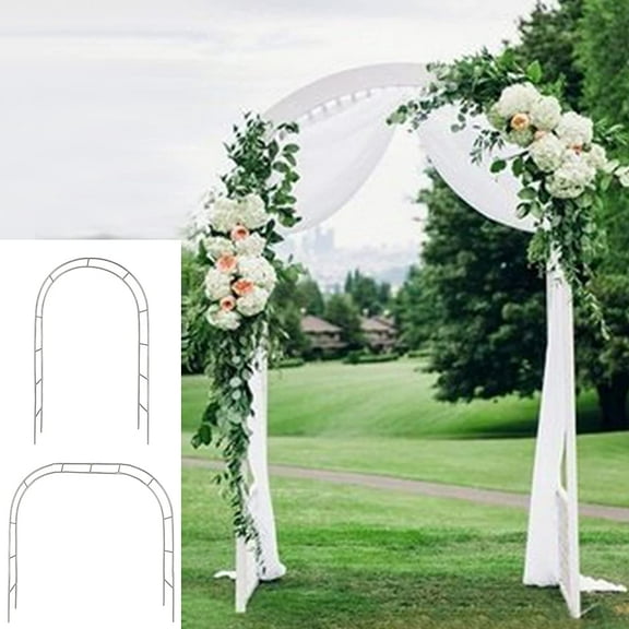 JOPESO Wedding Arch Garden Arch Arbor Trellis for Various Climbing Plant 7.87×4.59×1.25FT Indoor Archway Party Brithday Outdoor Walkway Garden Lawn White