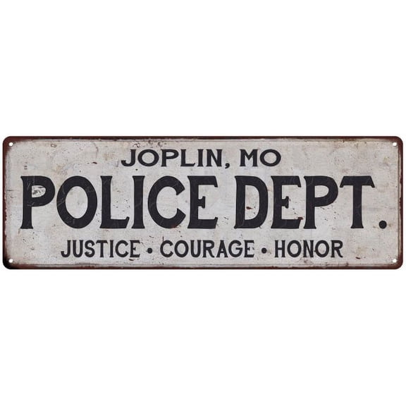 JOPLIN, MO POLICE DEPT. Home Decor Metal Sign Gift 8x24 108240012726