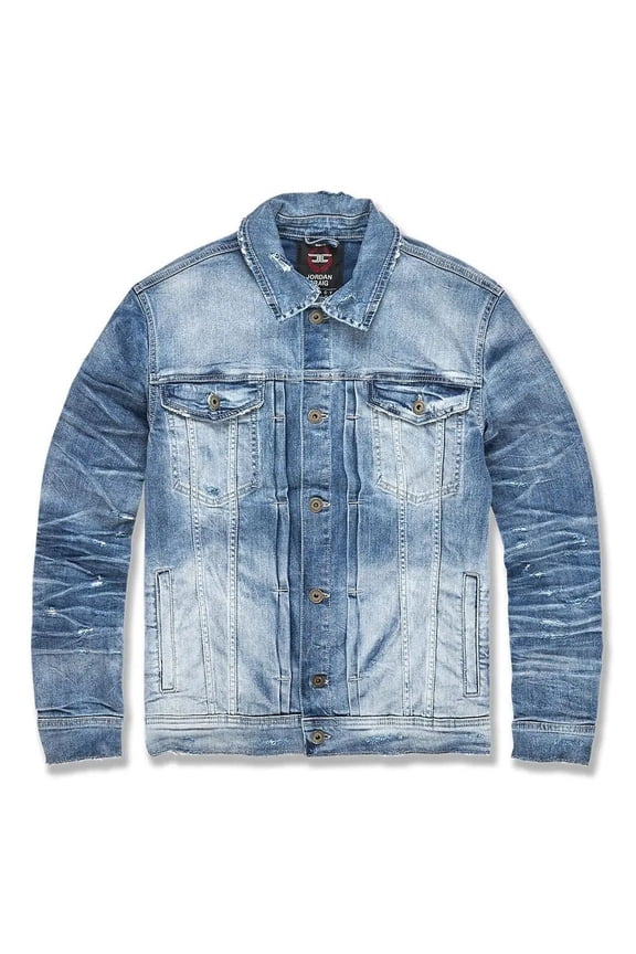 MEN HAMILTON DENIM TRUCKER JACKET (AGED WASH)
