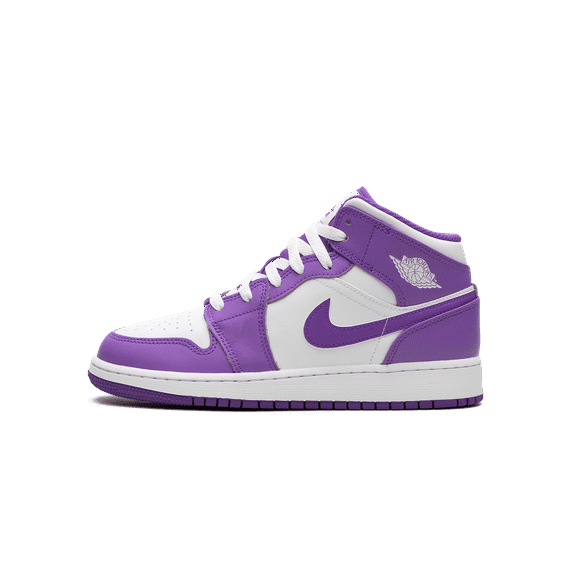 JORDAN GRADE SCHOOL AIR JORDAN 1 MID GS "White / Purple Venom" DQ8423 511 from Stadium Goods