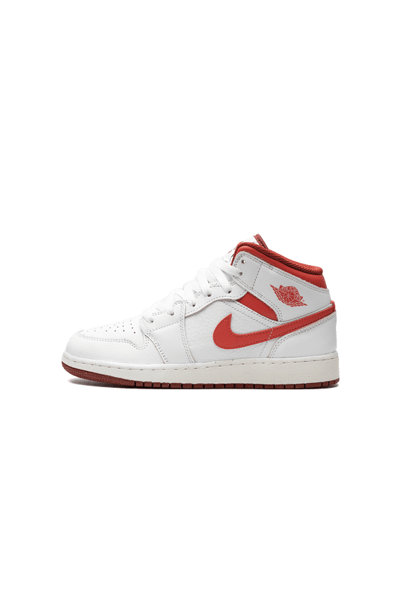 GRADE SCHOOL AIR JORDAN 1 MID SE GS "WHITE DUNE RED" FJ3464 160 from Stadium Goods