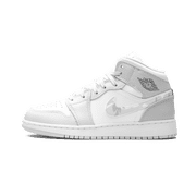 JORDAN GRADE SCHOOL Air Jordan 1 MID SE GS "Grey Camo Swoosh" DD3235 100 from Stadium Goods