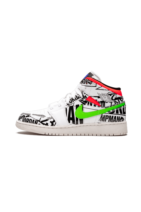 GRADE SCHOOL Air Jordan 1 Mid GS "All Over Logos" 554725 143 554725 143 from Stadium Goods