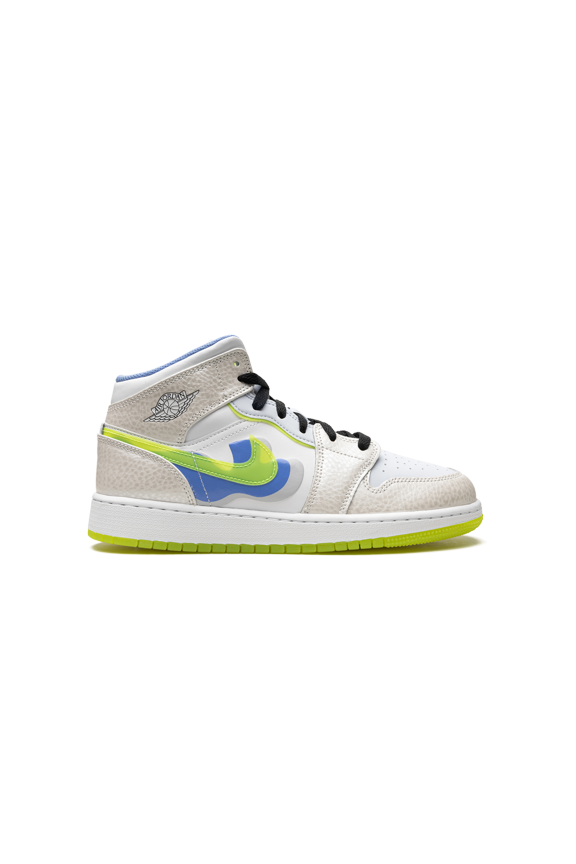 GRADE SCHOOL Air Jordan 1 Mid SE GS "Warped Swoosh'" DV1314 017 DV1314 017 from Stadium Goods