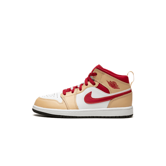 JORDAN PRE SCHOOL Jordan 1 MID PS "White Onyx / Light Curry" 640734 201 from Stadium Goods