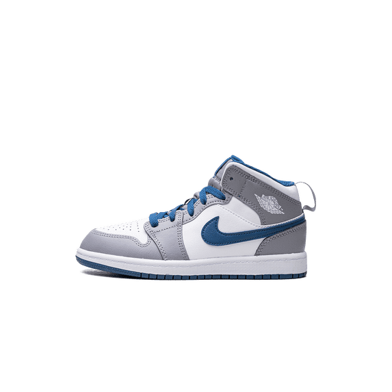 JORDAN PRE SCHOOL Jordan 1 Mid PS "Cement Grey / True Blue" DQ8424 014 DQ8424 014 from Stadium Goods