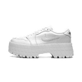 thumbnail image 1 of JORDAN WOMENS Jordan 1 Brooklyn Low Womens "White Metallic Silver" HF3184 100 HF3184 100 from Stadium Goods, 1 of 8