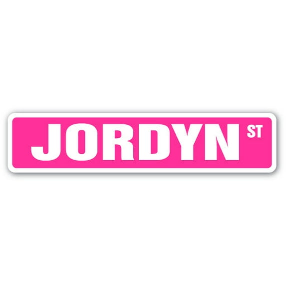 JORDYN Street Sign Childrens Name Room Sign | Indoor/Outdoor | 36" Wide