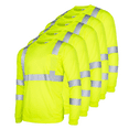 thumbnail image 1 of JORESTECH 5-Pack Hi-Vis Long Sleeve Safety Shirt, ANSI Class 3 (Yellow, L), 1 of 9