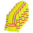thumbnail image 1 of JORESTECH 5-Pack Hi-Vis Long Sleeve Safety Shirt, Two-Toned (Yellow, S), 1 of 7