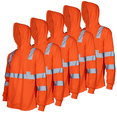 thumbnail image 1 of JORESTECH 5-Pack Hi-Vis Long-Sleeved Work Safety T-Shirt with Hoodie, TS-20 (Orange, 3XL), 1 of 10