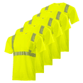 thumbnail image 1 of JORESTECH 5-Pack Hi-Vis Short Sleeve Safety Shirt, Heat Transfer, ANSI Class 2 (Yellow, L), 1 of 9