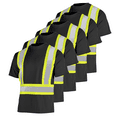 thumbnail image 1 of JORESTECH 5-Pack Hi-Vis Short Sleeve Safety Shirt, Two-Toned (Black, XS), 1 of 10