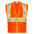 thumbnail image 1 of JORESTECH ANSI/ISEA 107-2020 Type R Class 2 Two-Tone High Visibility Safety Vest with Zipper and Pockets, 1 of 9