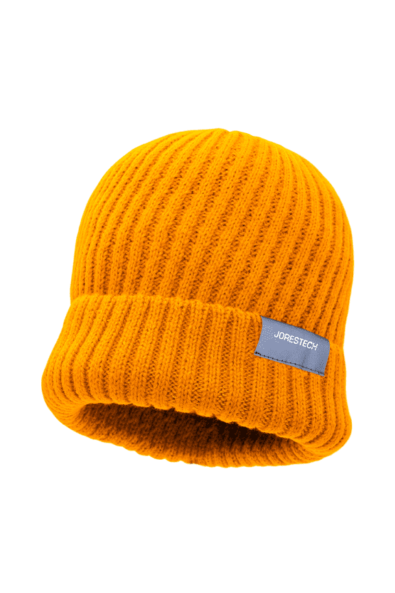 Beanie Hat with Reflective Stitching, BEA-02 (Orange)