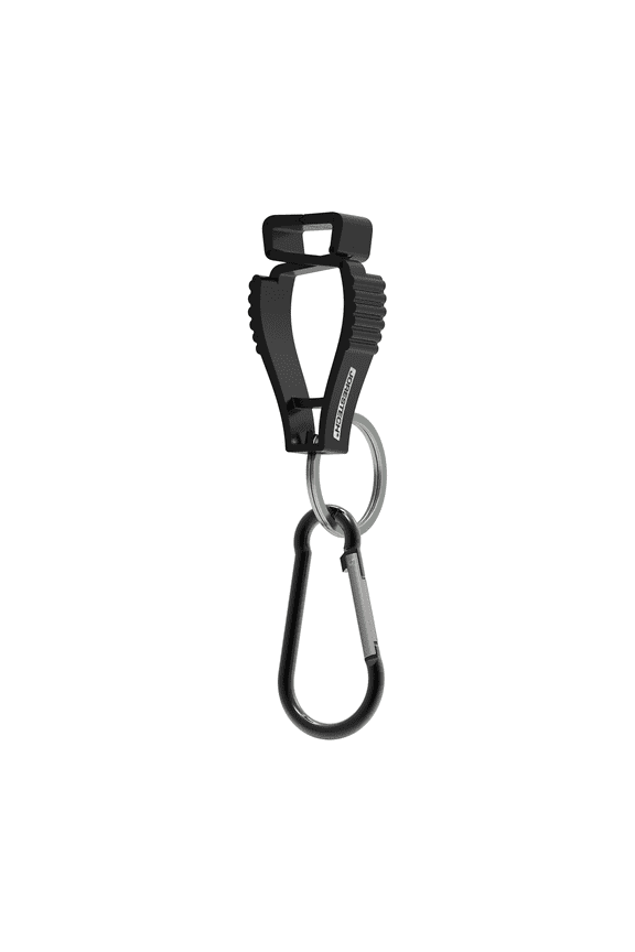 Glove Clip Safety Holder with Carabiner, CLIP-01 (Black)