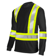 thumbnail image 1 of JORESTECH Hi-Vis Long Sleeve Safety Shirt, Two-Toned (Black, 4XL), 1 of 8