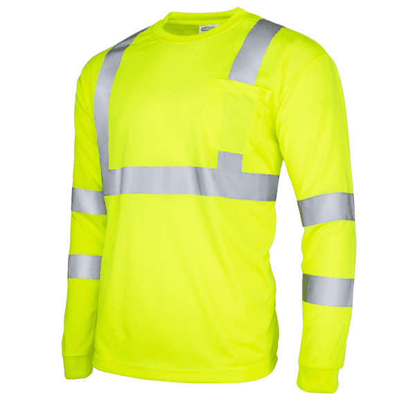 JORESTECH Hi-Vis Long-Sleeved Work Safety T-Shirt, TS-02 (Yellow, L)