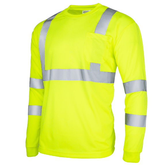 JORESTECH Hi-Vis Long-Sleeved Work Safety T-Shirt, TS-02 (Yellow, XS)