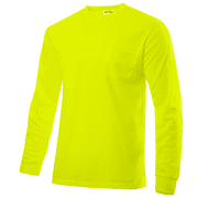 JORESTECH Hi-Vis Long-Sleeved Work Safety T-Shirt, TS-06 (Yellow, XL)