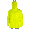 thumbnail image 1 of JORESTECH Hi-Vis Long-Sleeved Work Safety T-Shirt with Hoodie, TS-23 (Yellow, L), 1 of 8