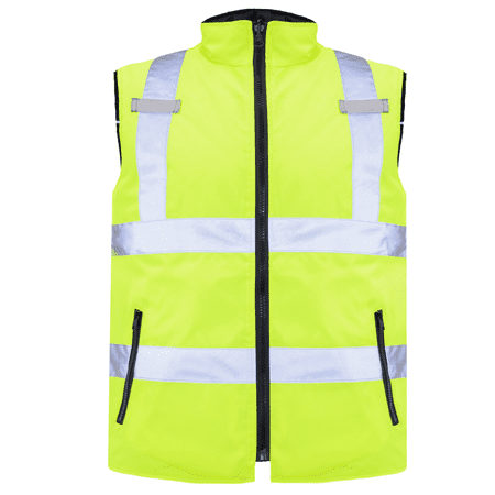JORESTECH Hi-Vis Reversible Insulated Safety Vest, ANSI Class 2, VL-07 (L, Lime)