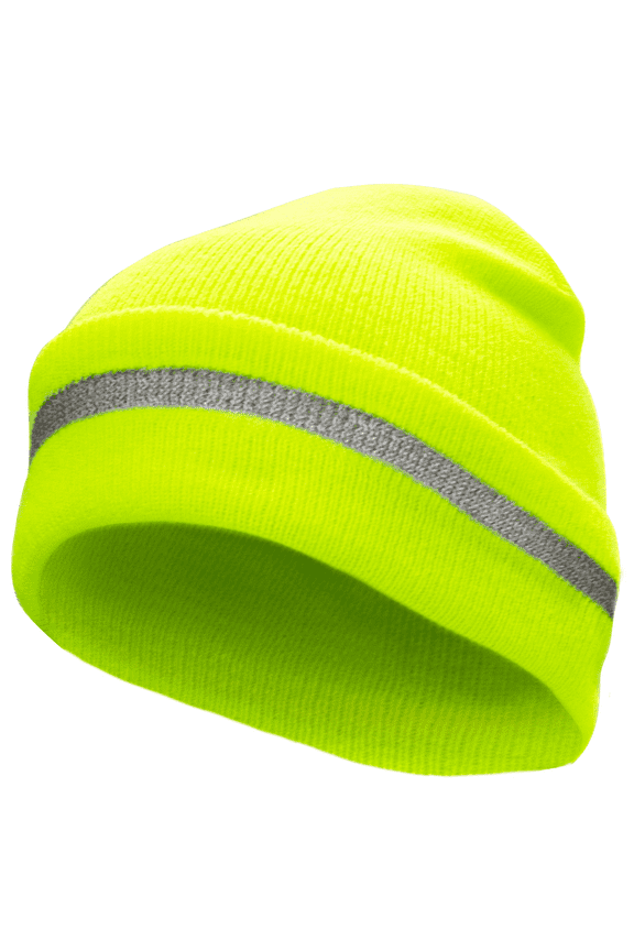 Hi-Vis Safety Beanie Hat (Lime)