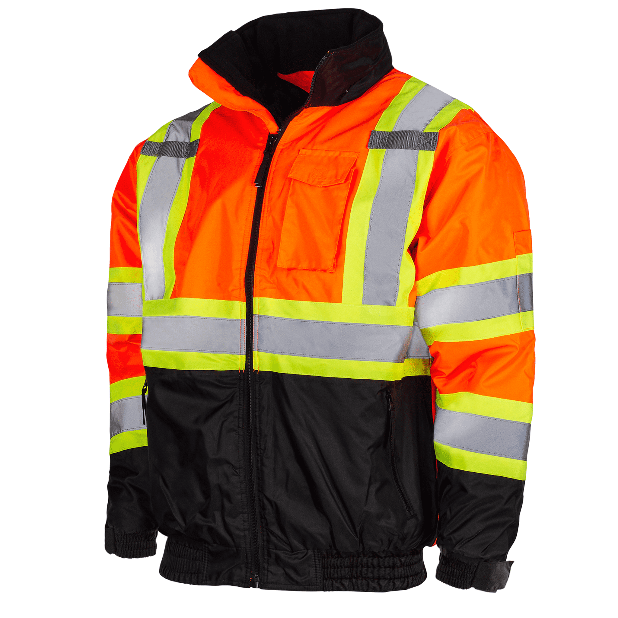 Orange hi vis bomber jacket hot sale