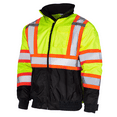 thumbnail image 1 of JORESTECH Hi-Vis Safety Bomber Jacket, Two-Toned, ANSI Class 3 (Yellow, 2XL), 1 of 6