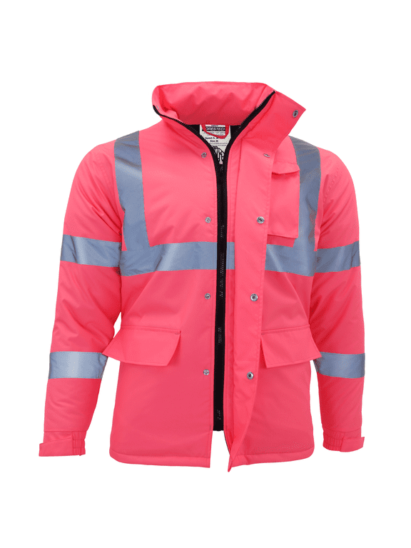Hi-Vis Safety Jacket, ANSI Class 1 (Pink, M)