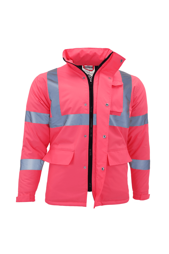 Hi-Vis Safety Jacket, ANSI Class 1 (Pink, M)