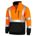 thumbnail image 1 of JORESTECH Hi-Vis Safety Quarter-Zip Sweater, ANSI Class 3 (Orange/Black, 4XL), 1 of 5