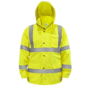 Hi-Vis Safety Rain Jacket, ANSI Class 3 (Yellow, 5XL)