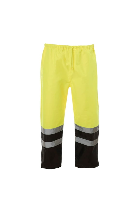 Hi-Vis Safety Rain Pants (Yellow/Black, 2XL)