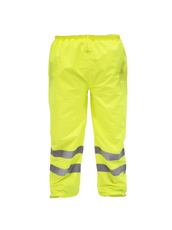 Hi-Vis Safety Rain Pants (Yellow, M)