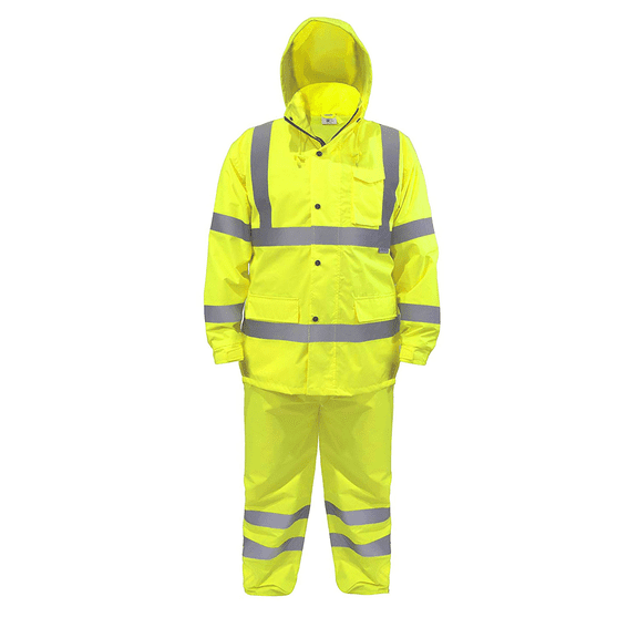 JORESTECH Hi-Vis Safety Rain Set, ANSI Class 3/E (Yellow, M)