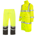 thumbnail image 1 of JORESTECH Hi-Vis Safety Rain Set, Coat and Pants (Yellow/Black, L), 1 of 7