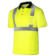 thumbnail image 1 of JORESTECH Hi-Vis Short Sleeve Safety Polo Shirt, ANSI Class 2 (Yellow, L), 1 of 8