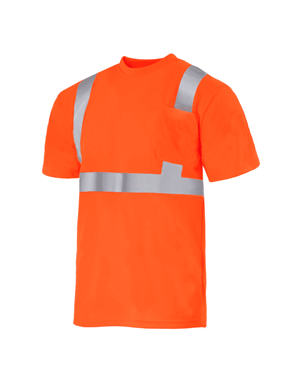 JORESTECH Hi-Vis Short-Sleeve Work Safety T-Shirt, TS-01 (Orange, L)