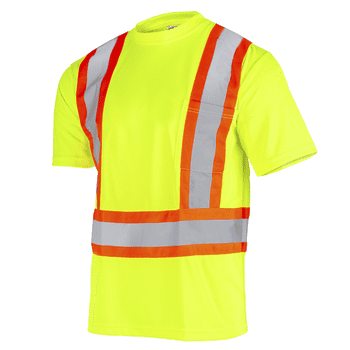 JORESTECH High Visibility Short Sleeve Safety T-Shirt, ANSI/ISEA 107-2020 Two-Tone Reflective Work Shirt with Pocket