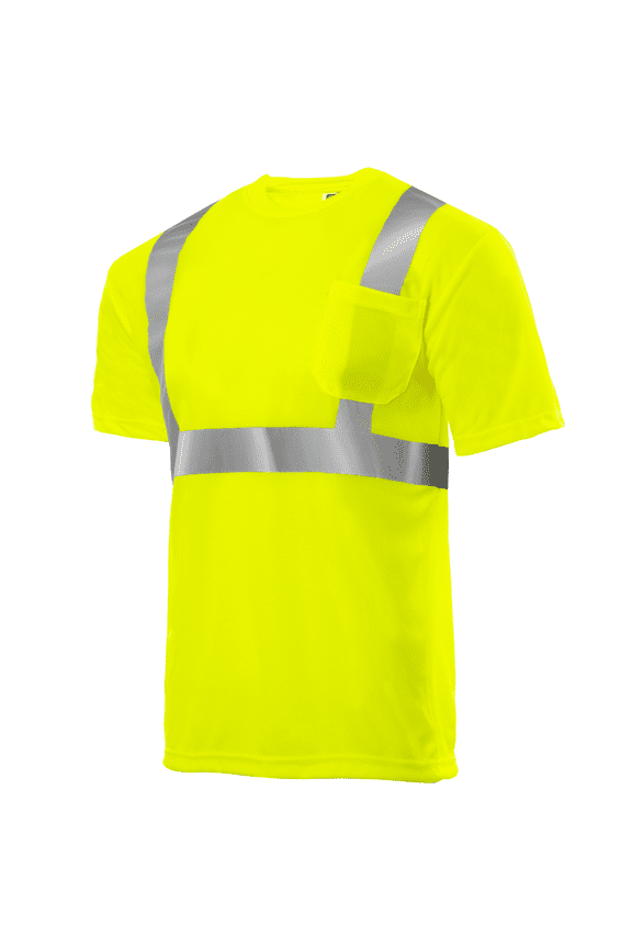 Hi-Vis Short-Sleeved Work Safety T-Shirt, TS-01 (Yellow, L)