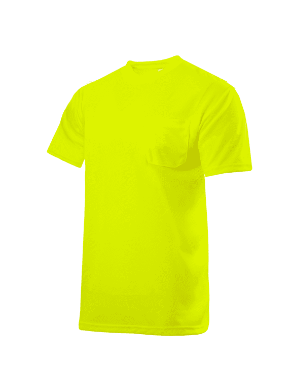 Hi-Vis Short-Sleeved Work Safety T-Shirt, TS-05 (Yellow, L)