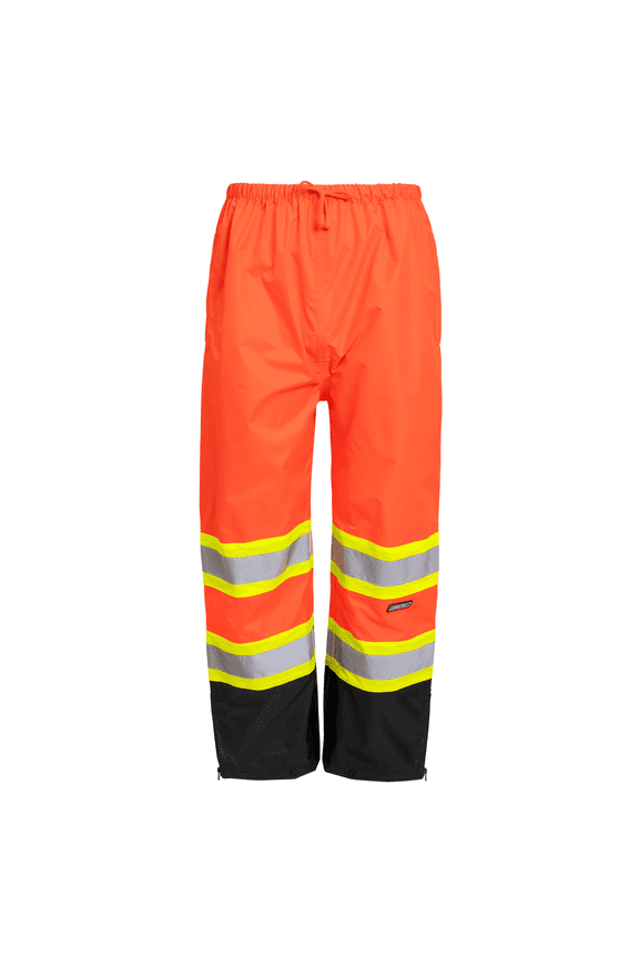 Hi-Vis Two-Tone Safety Rain Pants (ORBK, XL)