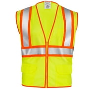 JORESTECH Hi-Vis Two Tone Safety Vest, ANSI Class 2, VL-04 (Lime, XS)
