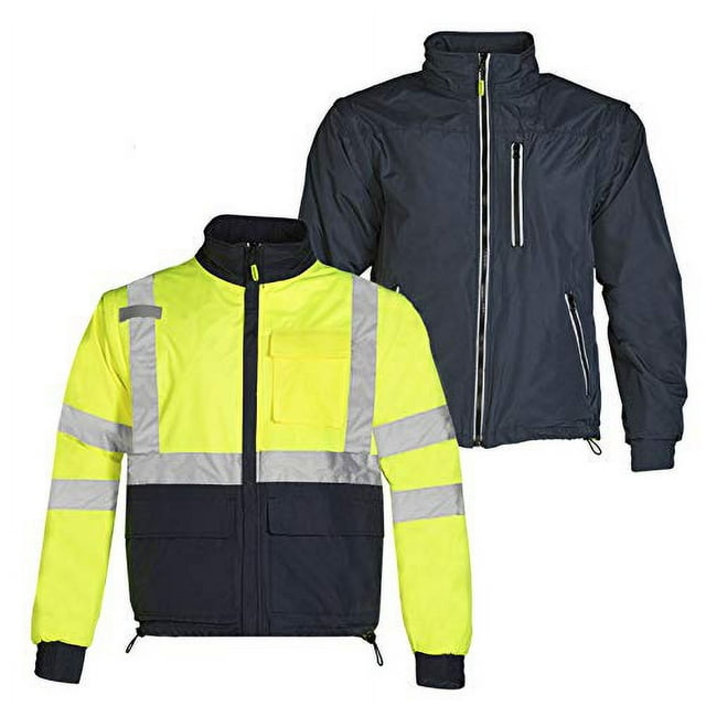 JORESTECH High Visibility Reversible Safety Jacket with Removable