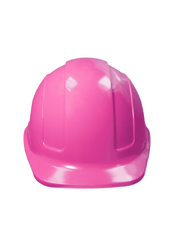 Safety Hard Hat with Front Brim and 4-Point Suspension, HHAT-01 (Pink)